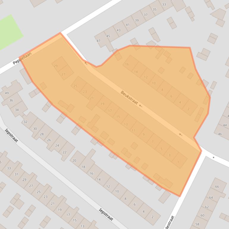 Kaart van postcodegebied 4005CN.
