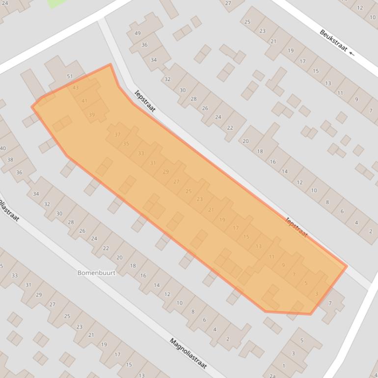 Kaart van postcodegebied 4005CP.