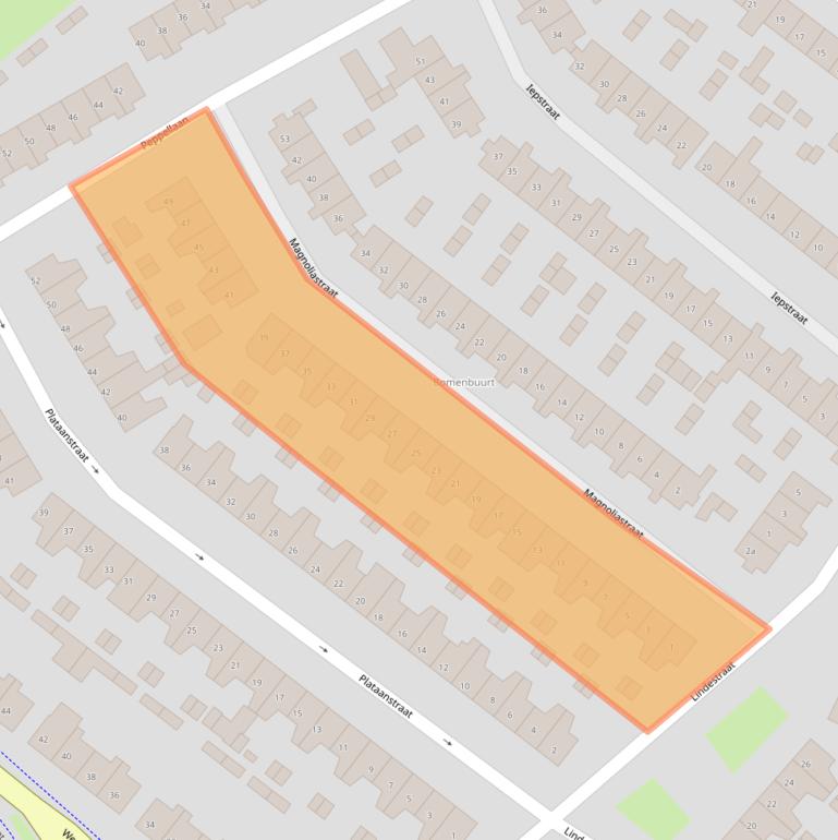 Kaart van postcodegebied 4005CS.