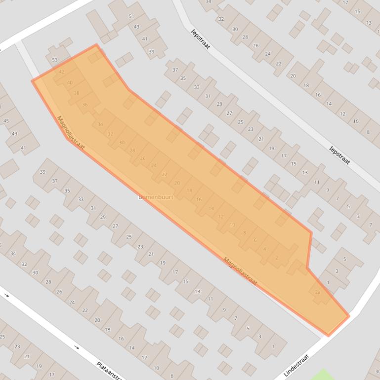 Kaart van postcodegebied 4005CT.