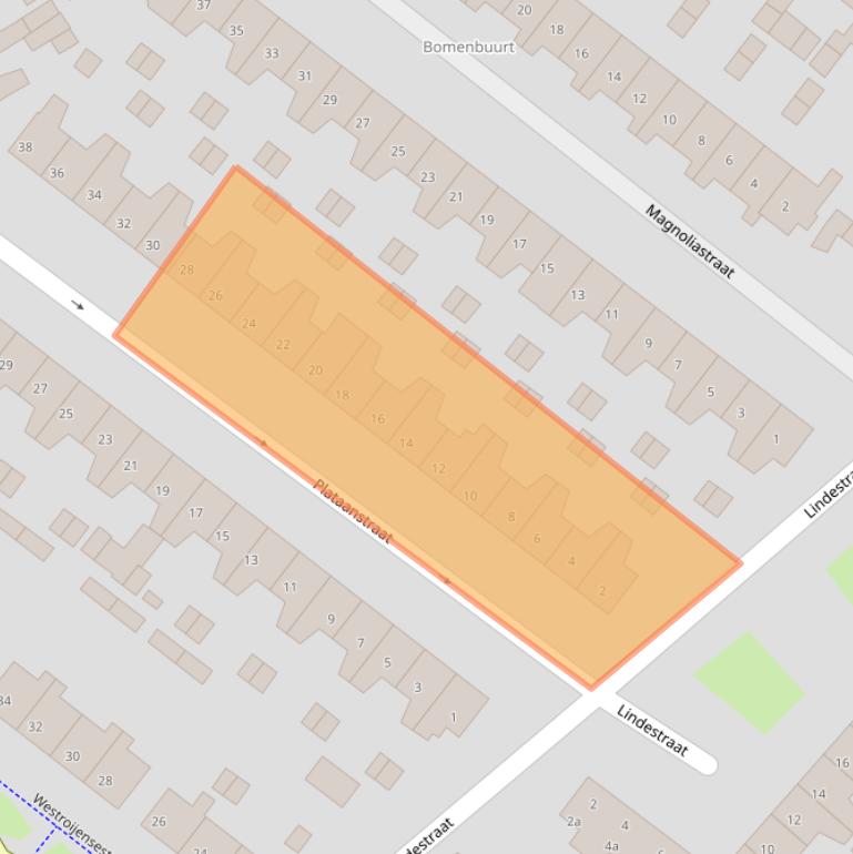 Kaart van postcodegebied 4005CX.