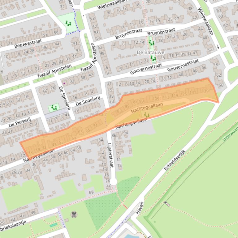 Kaart van postcodegebied 4005EB.