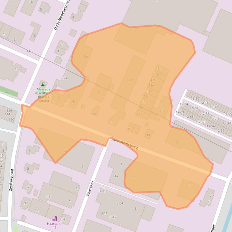 Kaart van postcodegebied 4005EG.