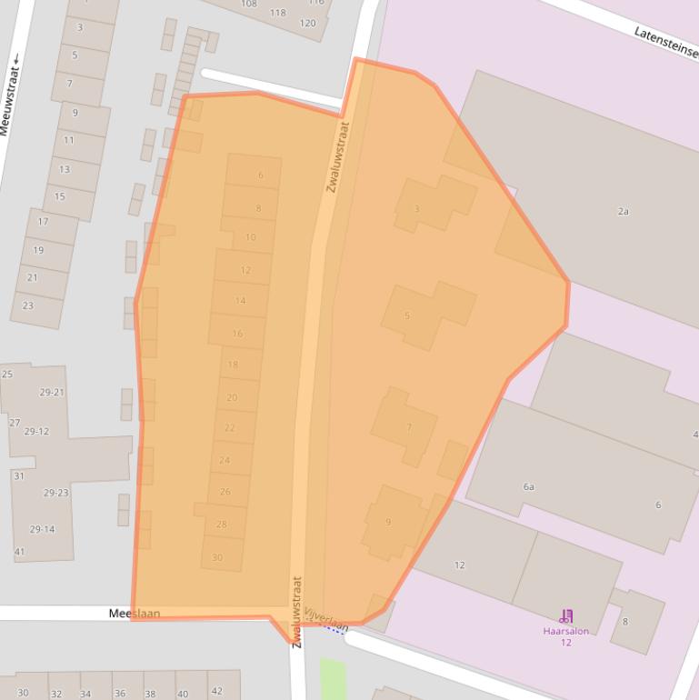 Kaart van postcodegebied 4005EN.
