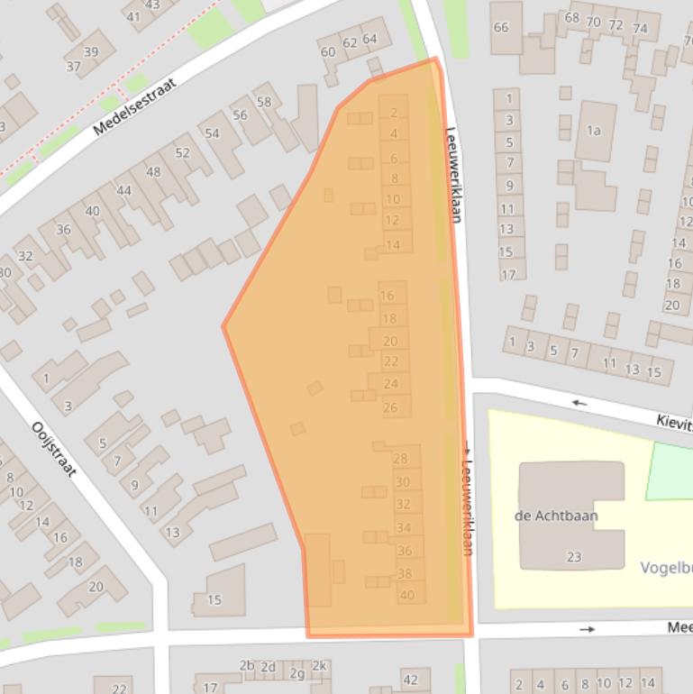 Kaart van postcodegebied 4005EV.