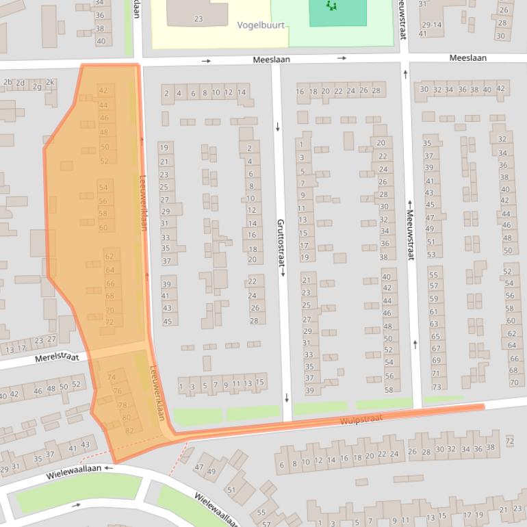 Kaart van postcodegebied 4005EW.