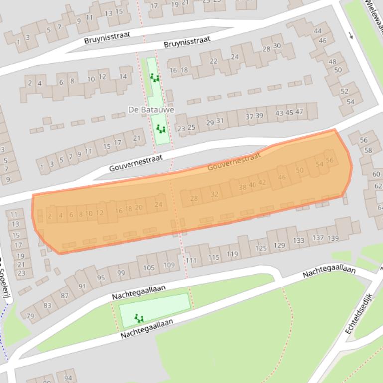 Kaart van postcodegebied 4005GS.