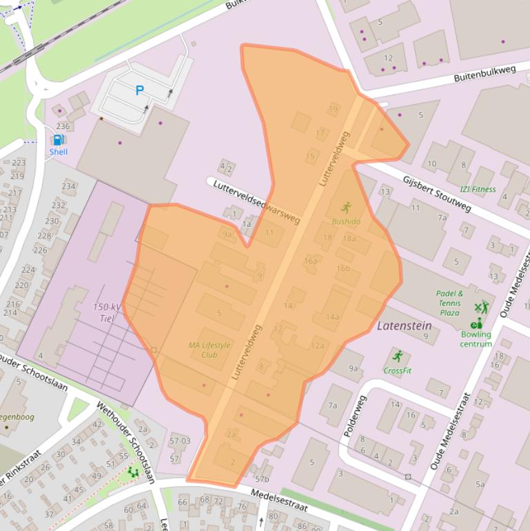 Kaart van postcodegebied 4005LD.