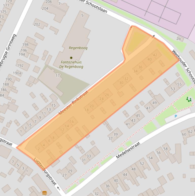 Kaart van postcodegebied 4005VJ.