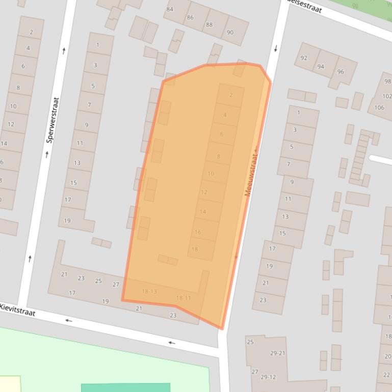 Kaart van postcodegebied 4005VV.