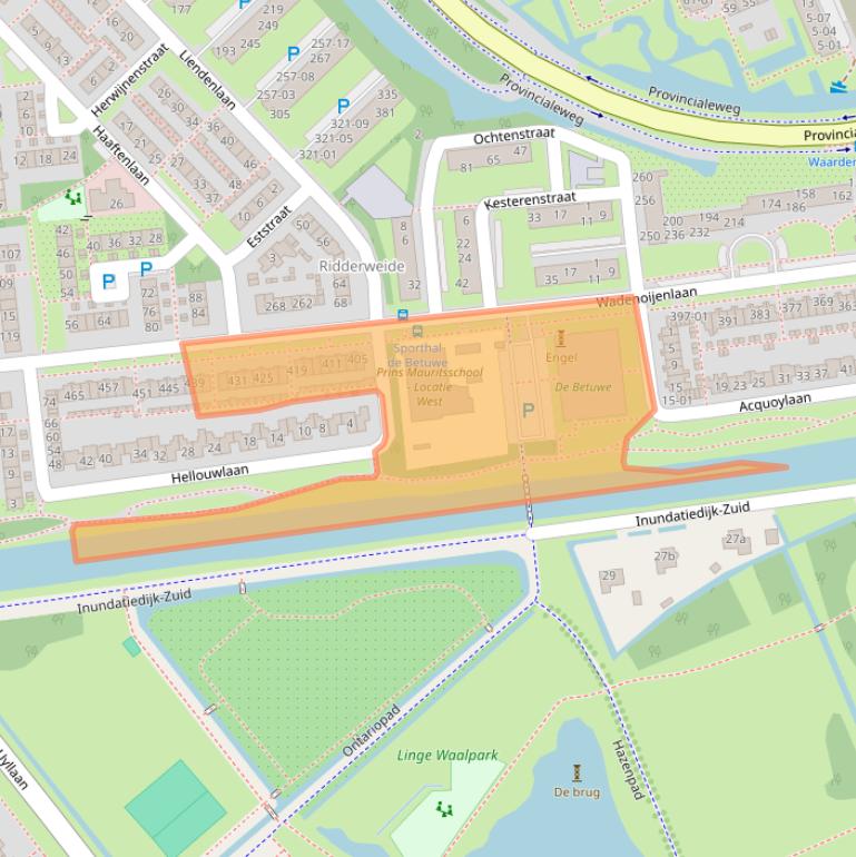 Kaart van postcodegebied 4006AJ.