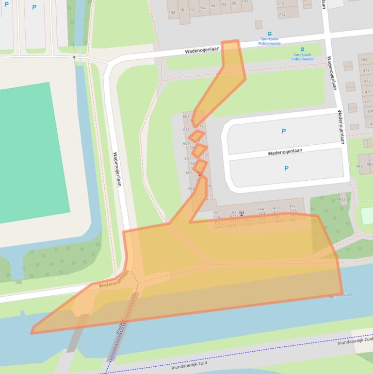 Kaart van postcodegebied 4006AM.