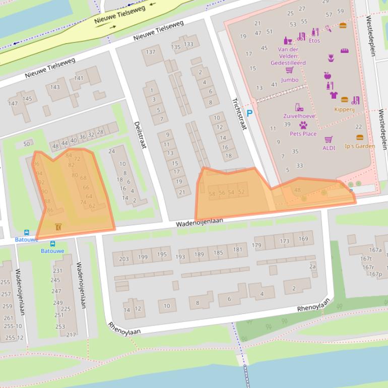 Kaart van postcodegebied 4006AP.
