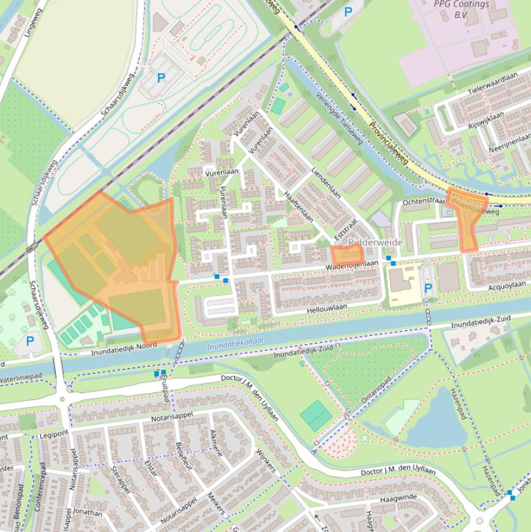 Kaart van postcodegebied 4006AW.