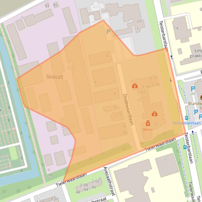 Kaart van postcodegebied 4006EA.