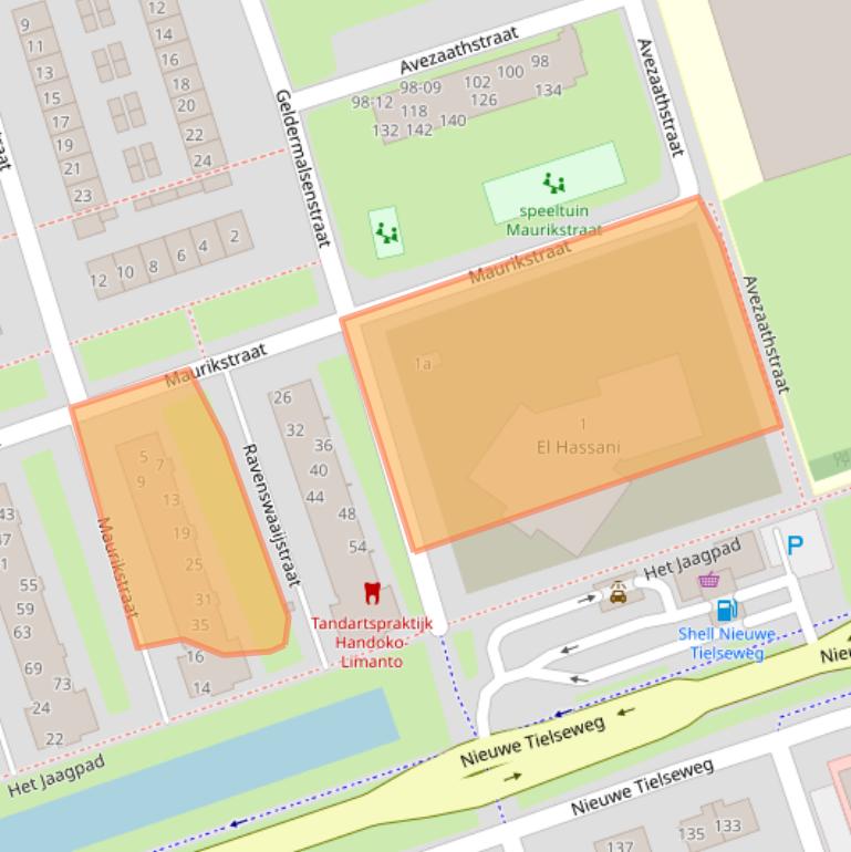 Kaart van postcodegebied 4006EL.