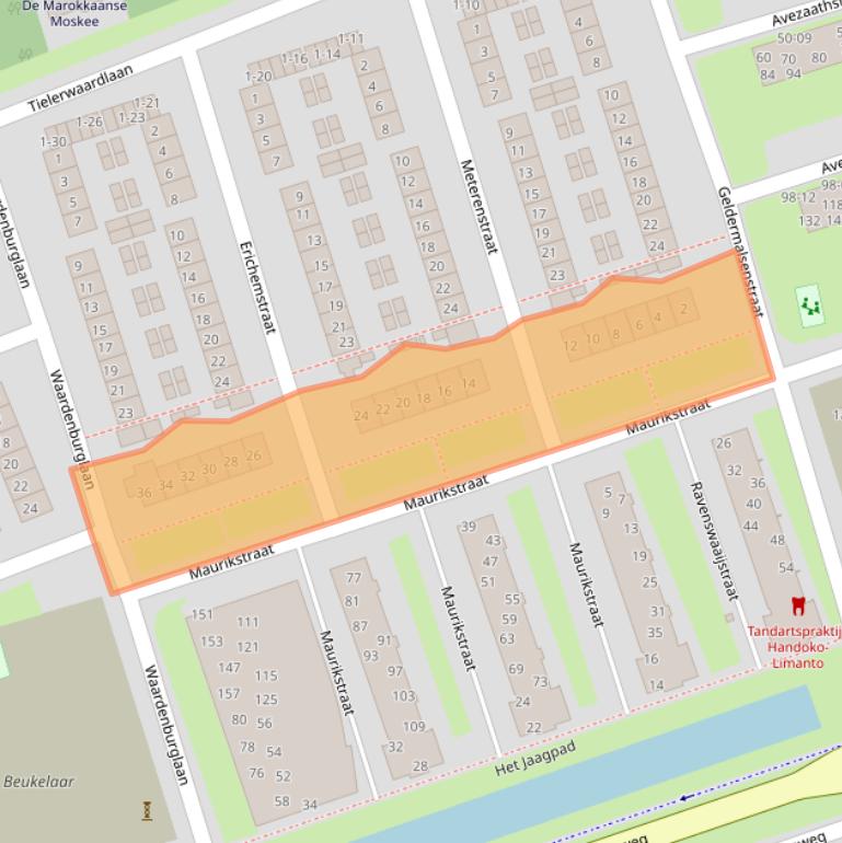 Kaart van postcodegebied 4006ER.