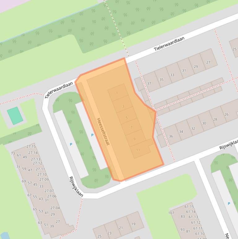 Kaart van postcodegebied 4006EX.