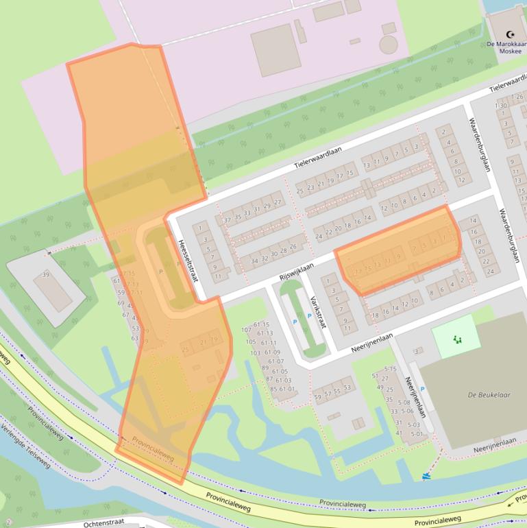 Kaart van postcodegebied 4006GA.