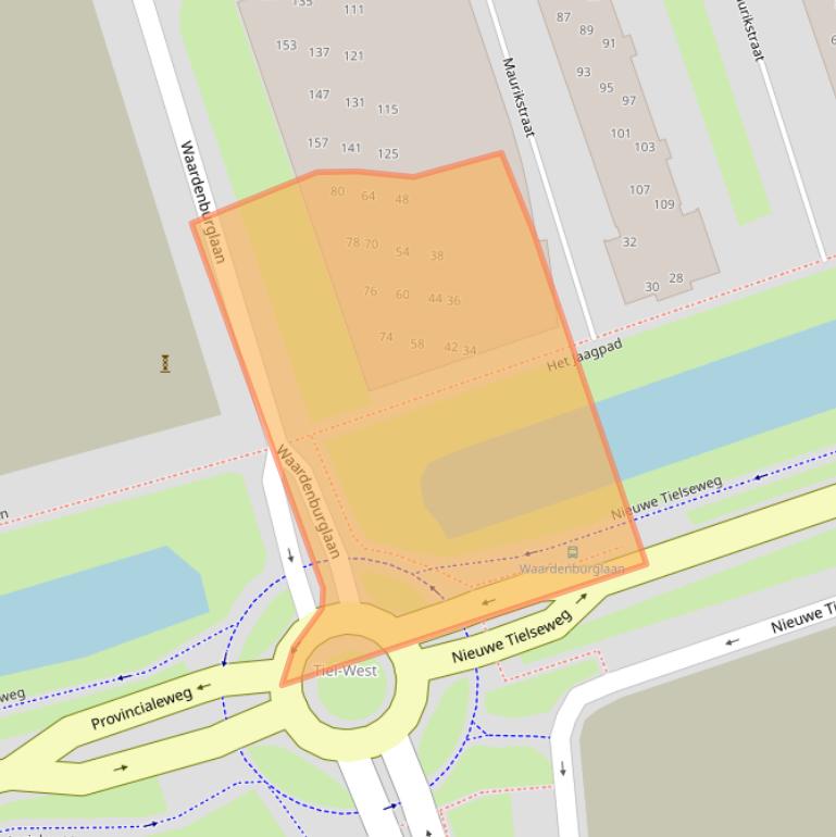 Kaart van postcodegebied 4006GL.