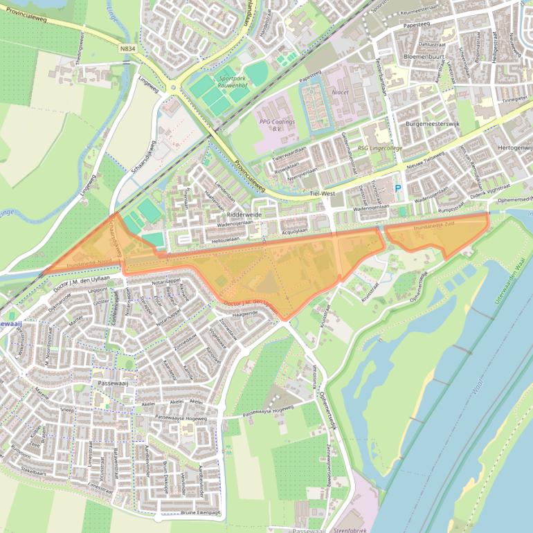 Kaart van postcodegebied 4006PD.