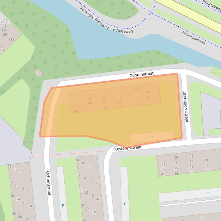 Kaart van postcodegebied 4006XC.