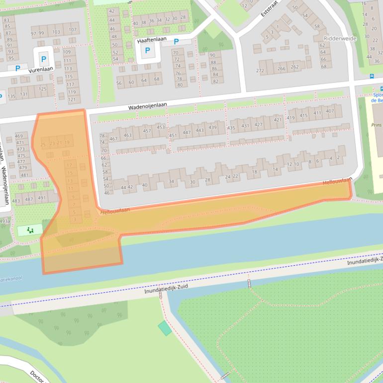Kaart van postcodegebied 4006XH.