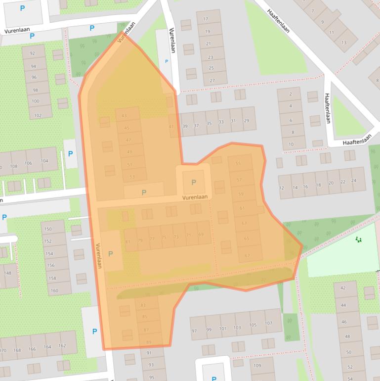 Kaart van postcodegebied 4006XP.