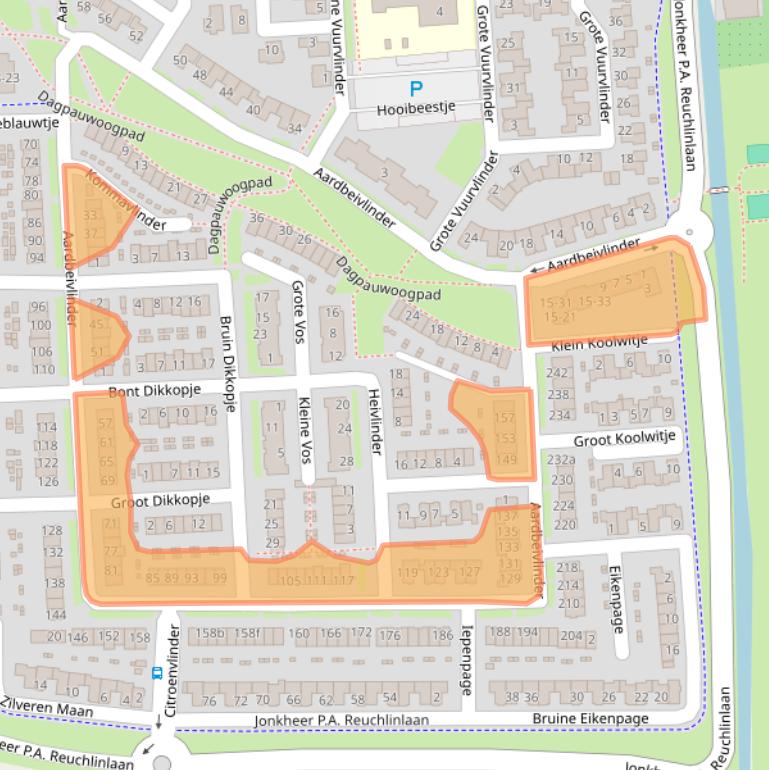 Kaart van postcodegebied 4007HA.