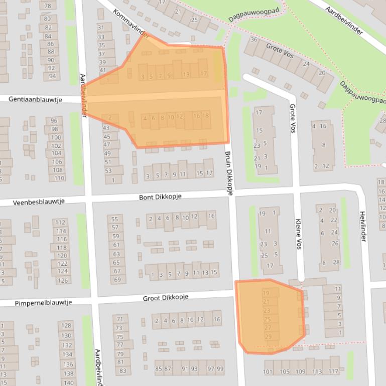 Kaart van postcodegebied 4007HR.
