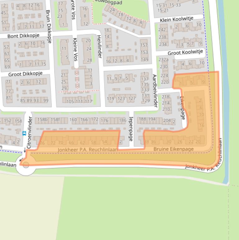 Kaart van postcodegebied 4007JA.