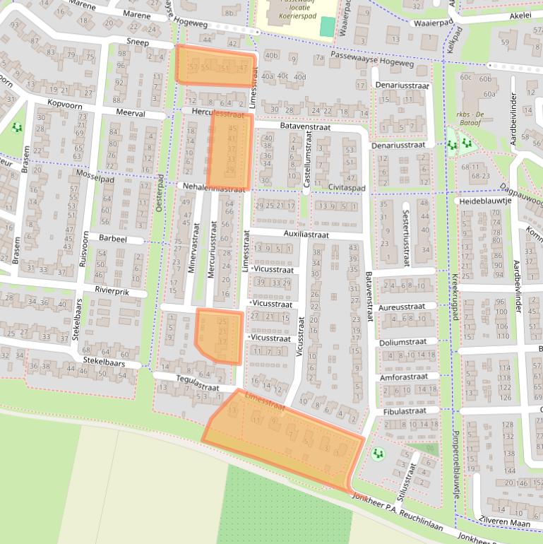 Kaart van postcodegebied 4007LA.