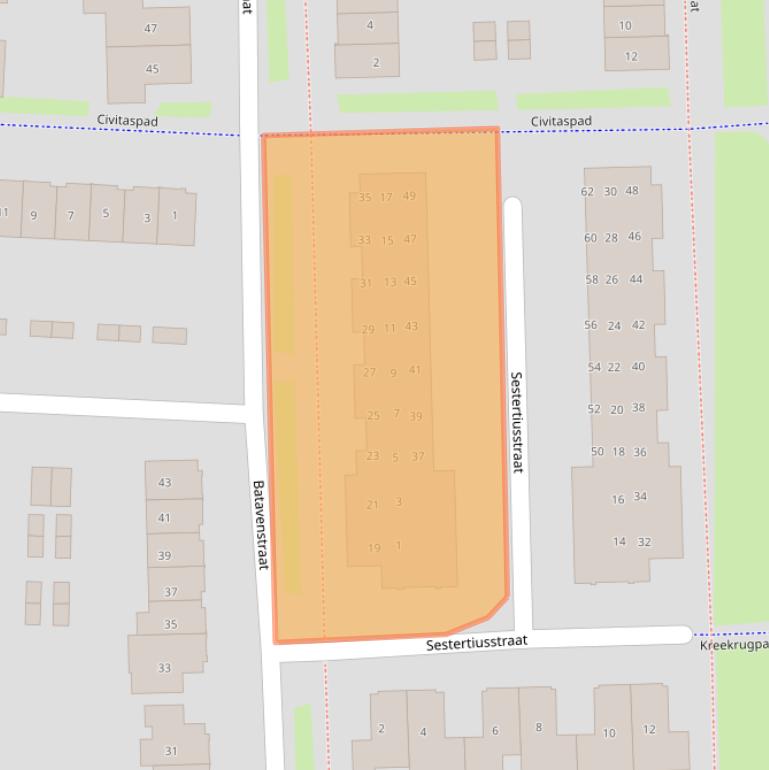 Kaart van postcodegebied 4007MJ.