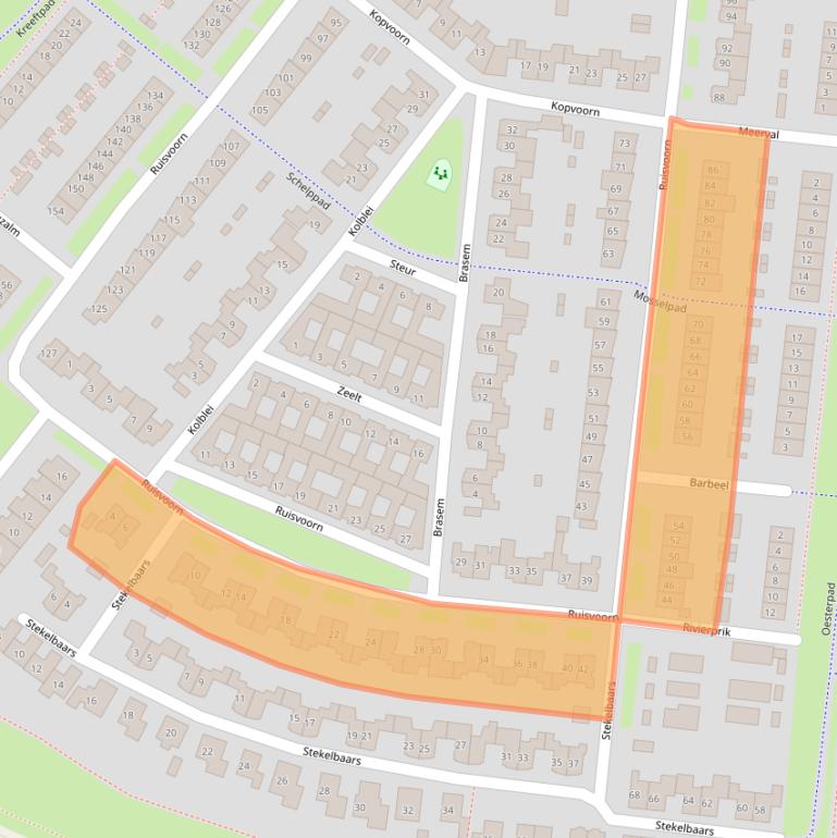 Kaart van postcodegebied 4007NH.