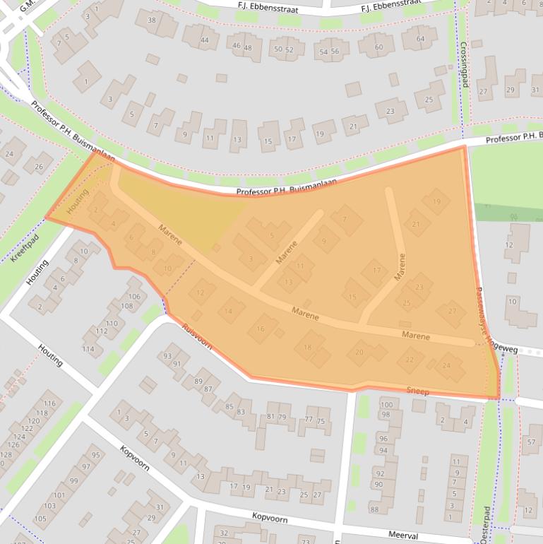 Kaart van postcodegebied 4007NP.