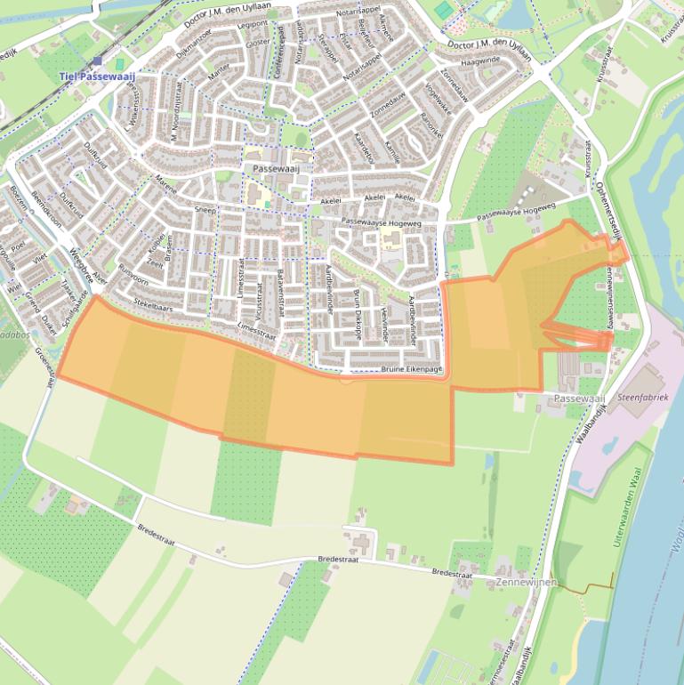 Kaart van postcodegebied 4007PK.