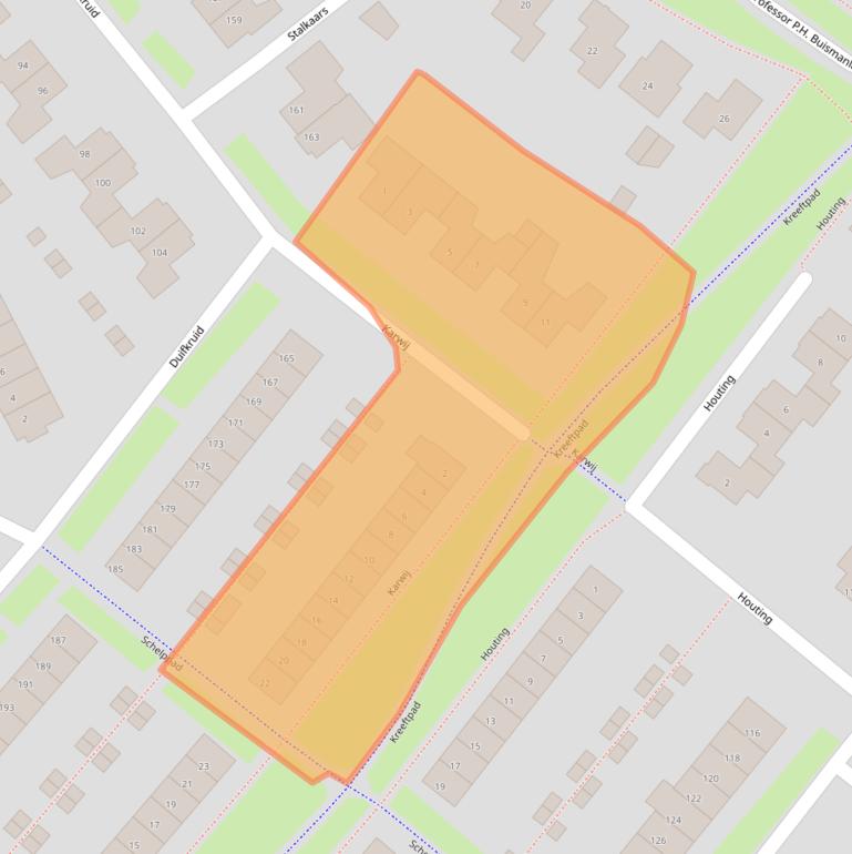 Kaart van postcodegebied 4007SL.