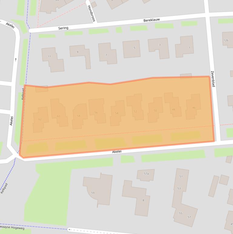 Kaart van postcodegebied 4007TB.