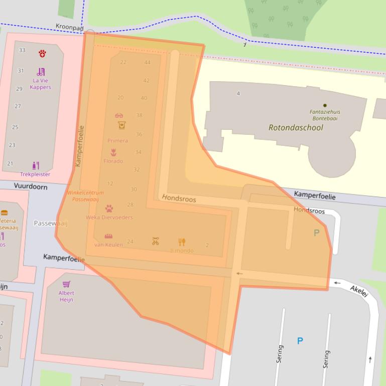 Kaart van postcodegebied 4007TL.