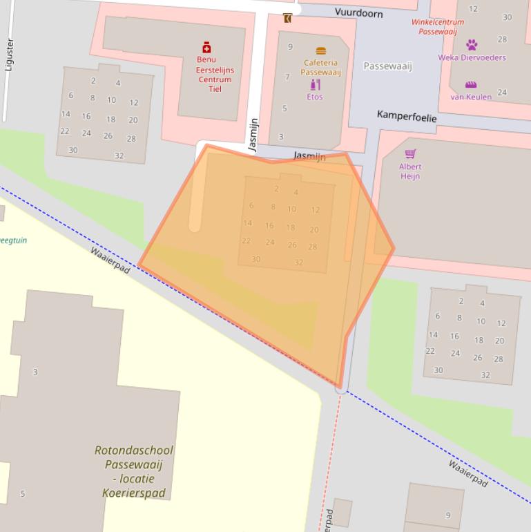 Kaart van postcodegebied 4007TM.