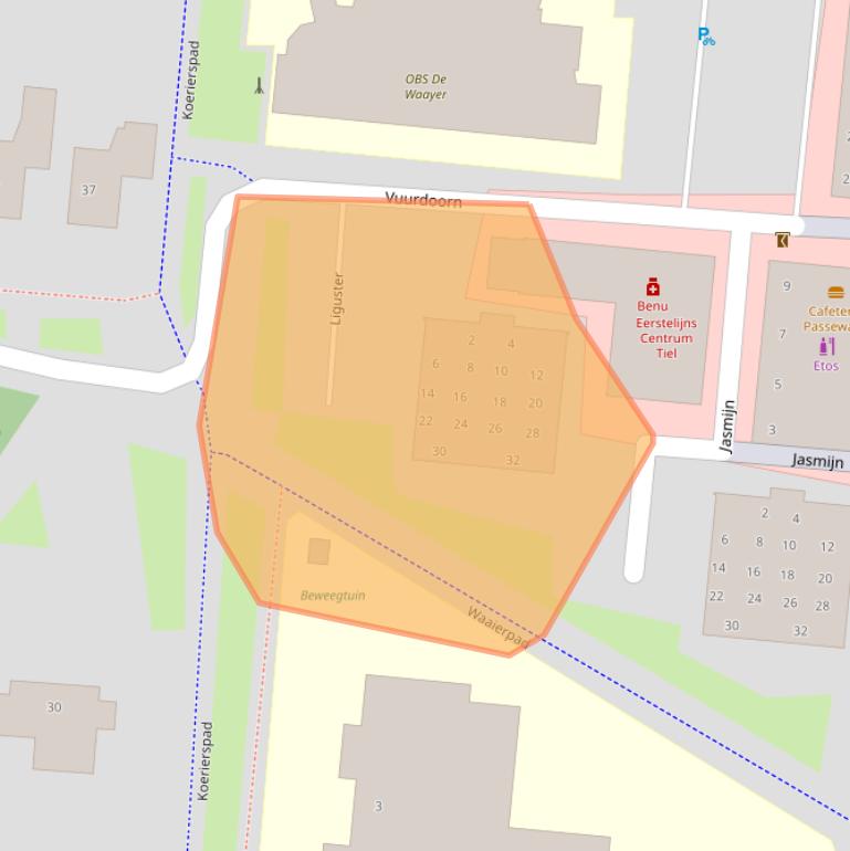 Kaart van postcodegebied 4007TN.