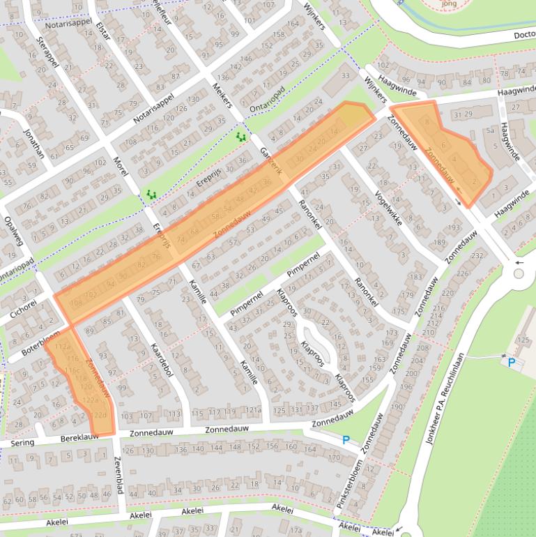 Kaart van postcodegebied 4007VB.