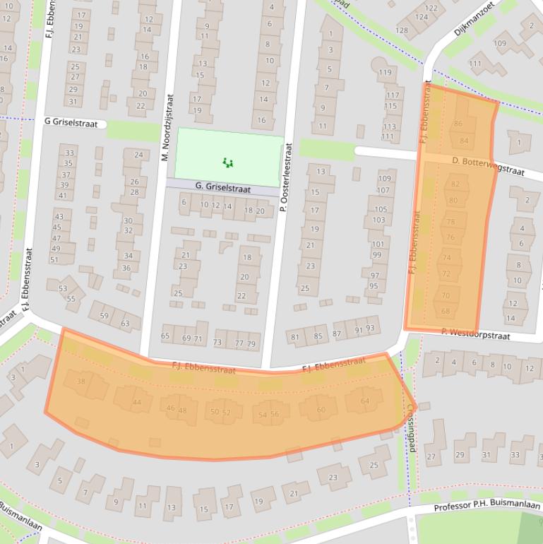 Kaart van postcodegebied 4007WG.