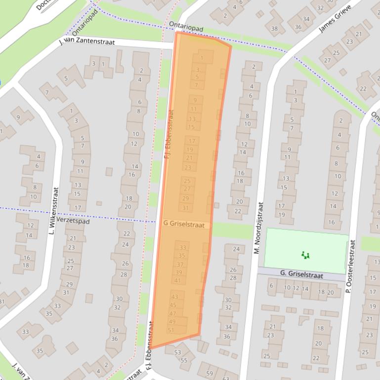 Kaart van postcodegebied 4007WH.