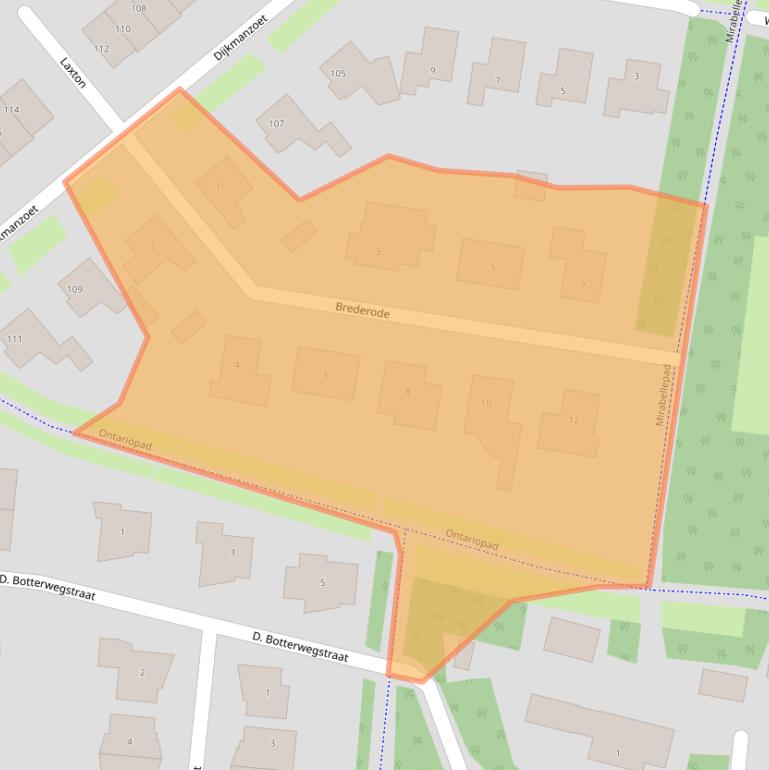 Kaart van postcodegebied 4007XB.