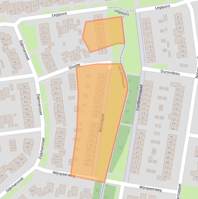 Kaart van postcodegebied 4007XC.