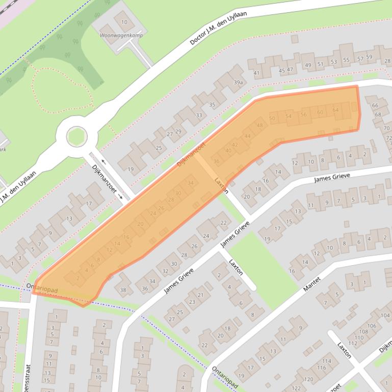 Kaart van postcodegebied 4007XH.
