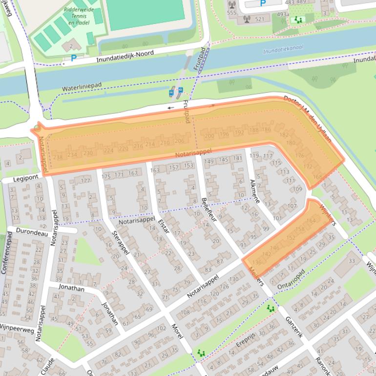 Kaart van postcodegebied 4007ZB.