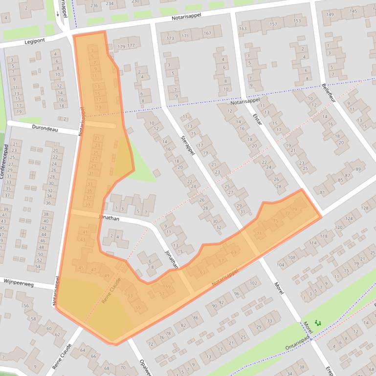 Kaart van postcodegebied 4007ZC.