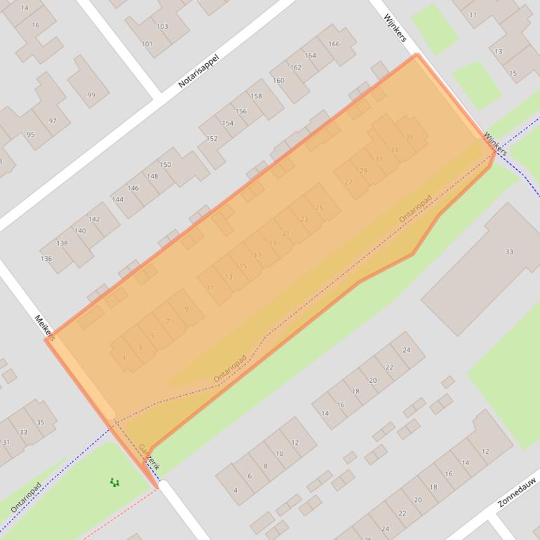 Kaart van postcodegebied 4007ZN.